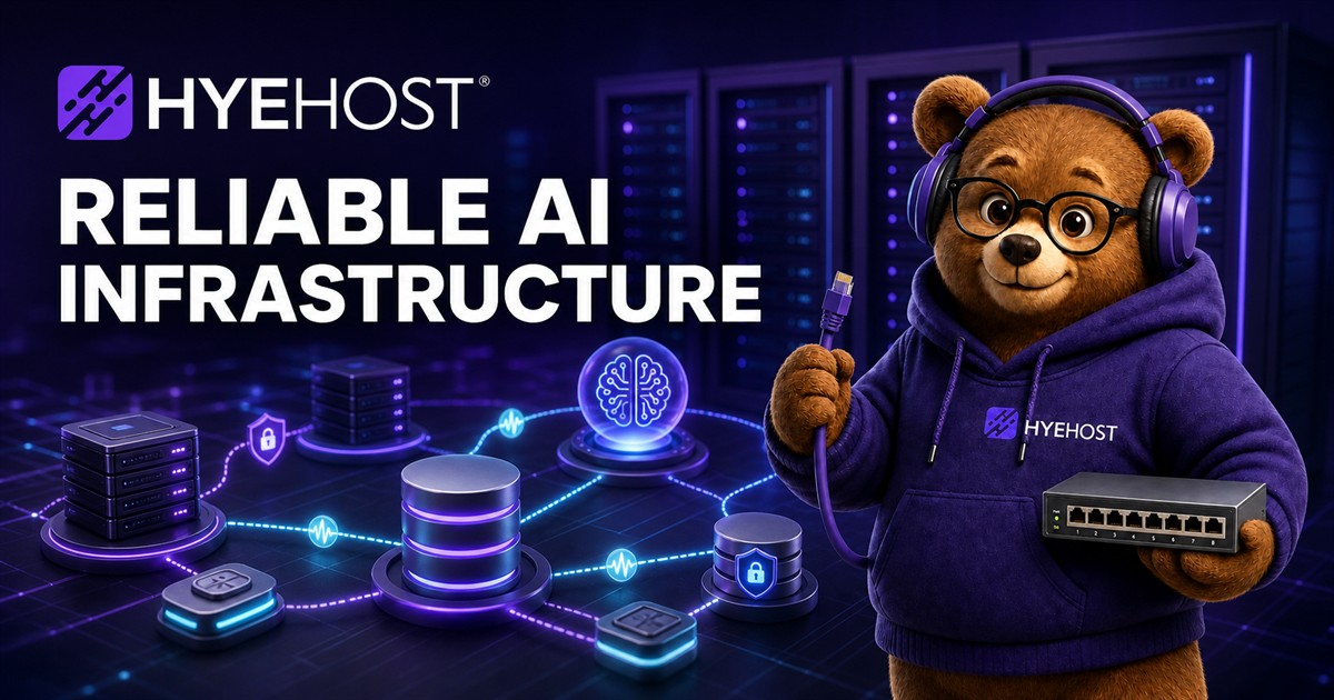 Reliable Infrastructure for AI Agents HYEHOST blog artwork